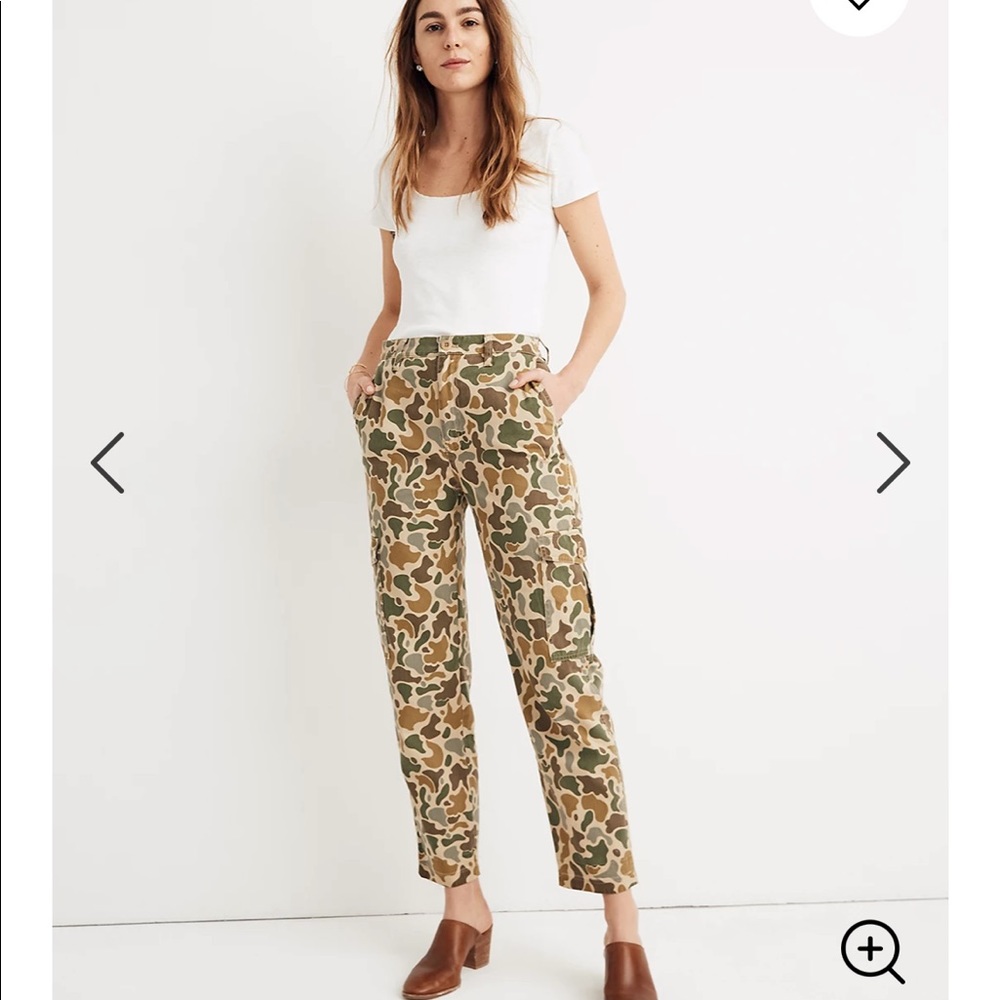 NWOT Madewell High Rise Cargo Pants in Camo
